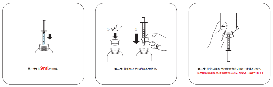 普利舒奇阿奇霉素干混悬剂的用法用量